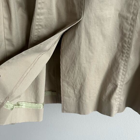 Anne Klein Trench Dress Beige Double Breasted Belted Midi Shirt Dress Sz 6 - Picture 4 of 10